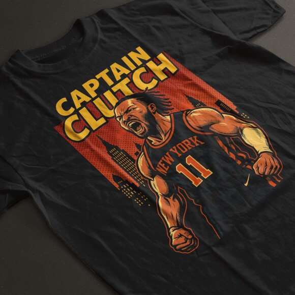 Captain Clutch Jalen Brunson Knicks Shirt Adult - Picture 1 of 2